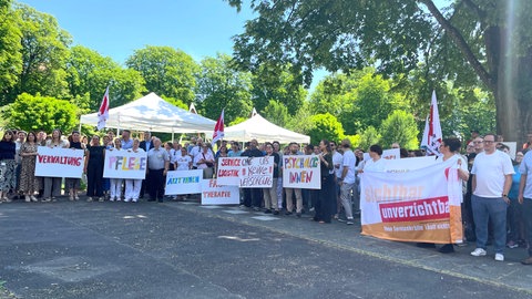 Rund 300 Menschen haben sich in Wiesloch an den Protesten beteiligt.