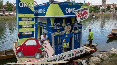 Insgesamt 14 Themenboote sind beim Nabada 2026 auf der Donau unterwegs gewesen.