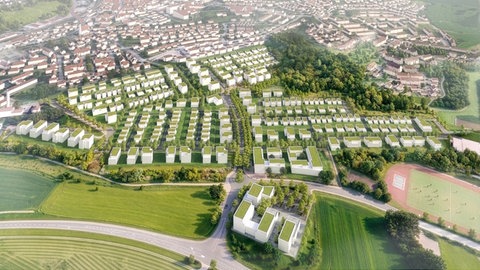 Auf dem Gelände der ehemaligen Reinhardt-Kaserne war viele Jahre die Landeserstaufnahmestelle für Geflüchtete (LEA) Ellwangen: Jetzt soll dort das neue Stadtquartier Jagsthöhe entstehen. 