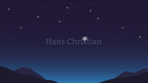 Name eines Verstorbenes mit Stern, der in den Himmel steigt