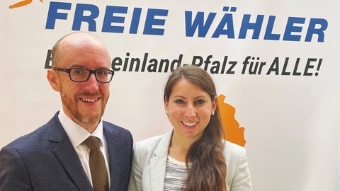 Doppelspitze bei den Freien Wählern Rheinland-Pfalz: Christian Zöpfchen und Lisa-Marie Jeckel wurden zu den neuen Vorsitzenden gewählt.