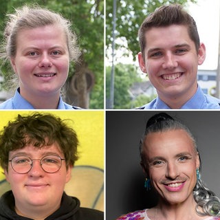 Porträts von Menschen, die sich für die queere Menschen in Rheinland-Pfalz einsetzen.