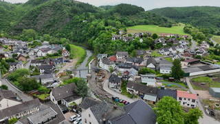 So sieht es in Schuld vier Jahre nach der Flutkatastrophe aus. Blick von oben