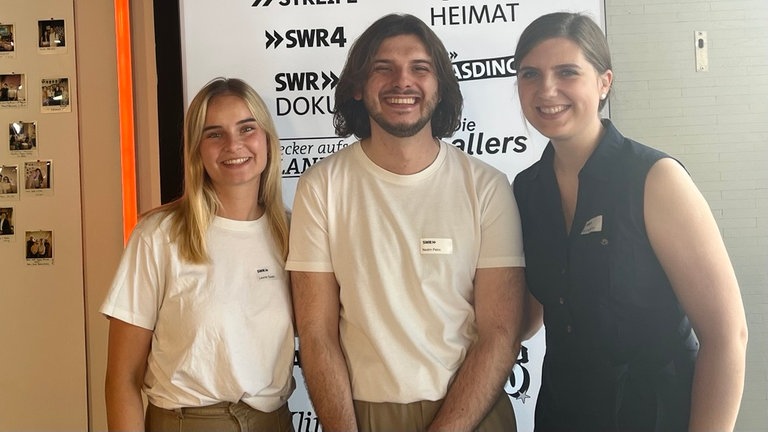 Die Social-Media-Crew vom Samstag, 14. Juni: Leonie Spieth, Nedim Pekic und Ingrid Reitenbach (li nach re)