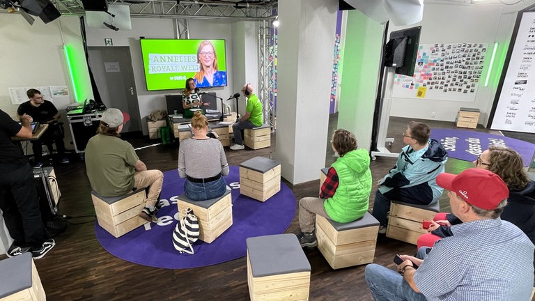 Annelie Malun und Stefan Nink im SWR PopUp-Studio in Mainz