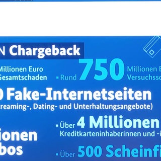 Präsentation mit Fakten zum Ausmaß der Ermittlungen gegen internationalen Cyber- und Kreditkartenbetrug der Generalstaatsanwaltschaft Koblenz.