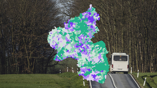Ein Linienbus, ÖPNV auf dem Land