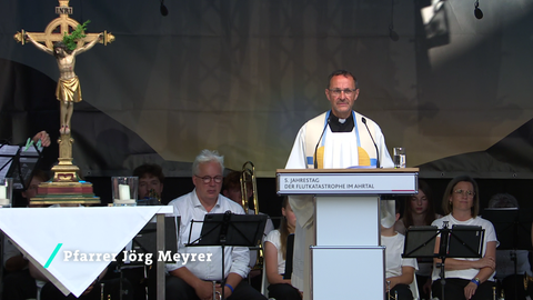 Der Gedenkgottesdienst am 5. Jahrestag der Flutkatastrophe im Ahrtal.
