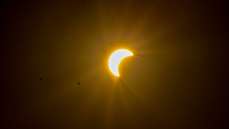 Sonnenfinsternis 2026. Beobachtete von Annika Dietrich aus Kindsbach. 