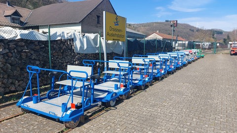 Bewegung in den Osterferien gefällig? Mit so oder so ähnlichen Draisinen kann man durchs Glantal radeln.