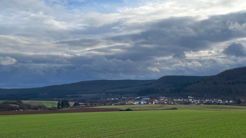 Blick auf Ramsen im Winter