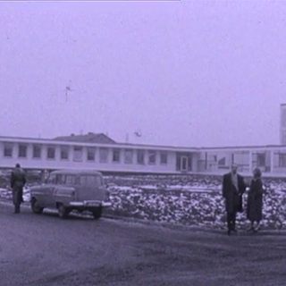 Das Gebäude des damaligen SWF in Kaiserslautern bei seiner Einweihung 1958