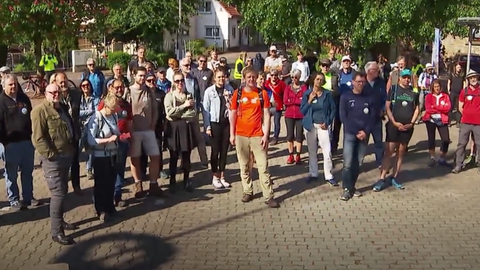 In Steinbach am Donnersberg wurde am Samstag gegen das aktuelle Waldgesetz protestiert.