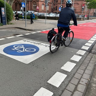 Neue Fahrradstraße in Kaiserslautern.