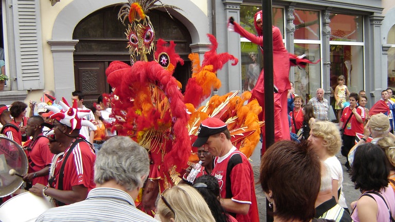 Fans von Trinidad und Tobago in Kaiserslautern.