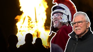Dernauer vor ihrem Martinsfeuer - willkommene Ablenkung von den Wiederaufbausorgen nach der Flut im Ahrtal