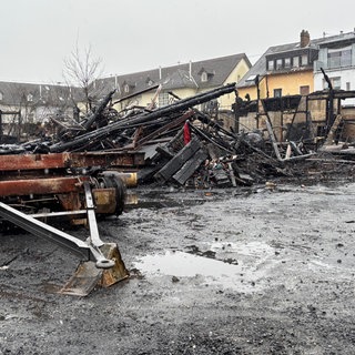 Bei einem Großbrand in der Silvesternacht ist der Lokschuppen in Neuwied-Engers komplett abgebrannt. Die Große Engerser Karnevalsgesellschaft, der Möhnenverein sowie die Veranstalter des Engerser Weihnachtsmarkts hatten dort ihre Materialien gelagert - unter anderem fast fertig gestellte Karnevalswagen und Bühnenbilder.