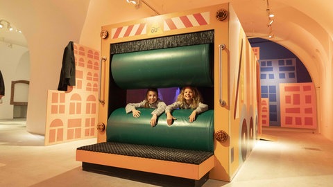 Blick in die Müllmonster-Ausstellund des Landesmuseums auf der Festung Ehrenbreitstein in Koblenz