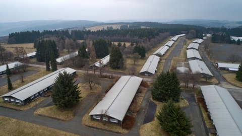 Luftaufnahme des Lager Stegskopf im Westerwald