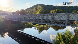 Behelfsbrücke über die Ahr im Ahrtal