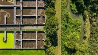 Kläranlagen leiten das weitgehend gereinigte Abwasser in nahegelegene Bäche und Flüsse ein.