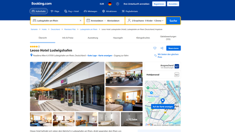 Das Leoso-Hotel auf dem Online-Hotel-Portal Booking.com
