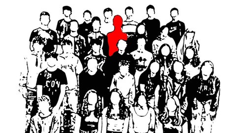Dieses Bild haben die Schülerinnen und Schüler aus Landau aus ihrem Klassenfoto erstellt, um gegen die Abschiebung der Familie protestieren.