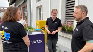 Aktion SWR Vor Ort in Berg: Ulrike Brandt und Frank Krones vor Ort im Gespräch