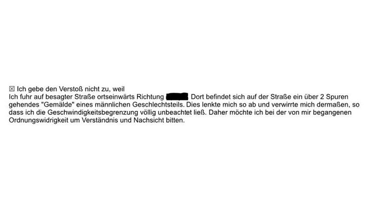 Blitzerfotos und Ausreden