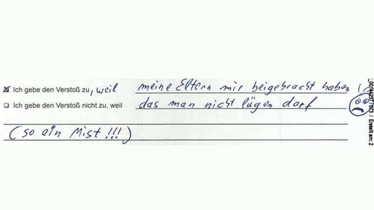 Blitzerfotos und Ausreden