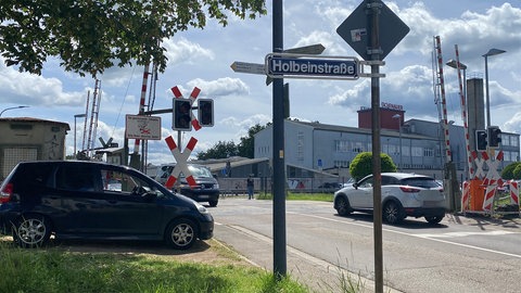 Bahnübergang in Kandel