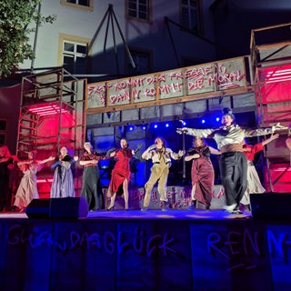 Bilder von der Generalprobe der Dreigroschen-Oper 