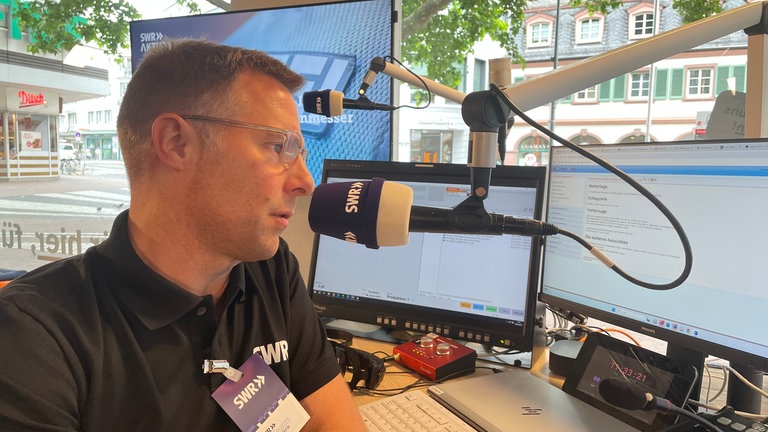 Das SWR PopUp Studio in der Mainzer Innenstadt. 
