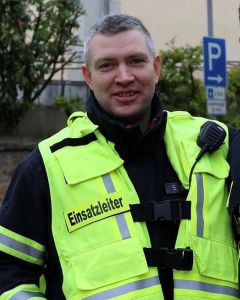 Stefan Schramm ist bei der Freiwilligen Feuerwehr Sprendlingen und war beim Großbrand im Wertstoffhof Welgesheim im Einsatz