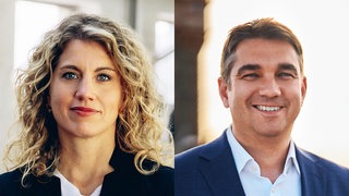 Stephanie Lohr (CDU) und Timo Horst (SPD) treten in einer Stichwahl noch einmal gegeneinander an.