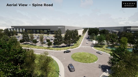 So soll das geplante Logistikzentrum der Frasers Group in Bitburg einmal aussehen. 