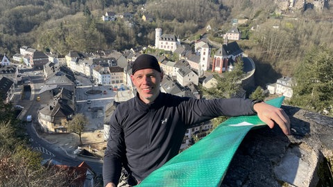 Der Kletterlehrer Volker Krump hatte die Idee für den neuen Klettersteig in Neuerburg. 