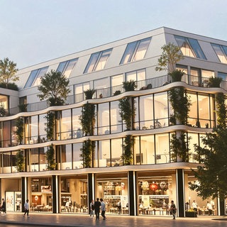 Das ehmalige Galeria-Kaufhof-Gebäude in der Fleischstraße in Trier soll als Wohn- und Geschäftshaus umgbaut werden. So soll es nach dem Umbau aussehen. 