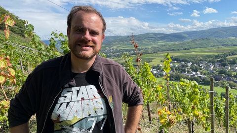 Im Weingut von Constantin Richter in Mühlheim sind die Erntehelfer bei der Rieslinglese in den Steillagen unterwegs
