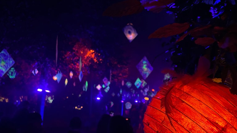 Lichtershows und Lichterinstallationen im Palastgarten und an der Konstantin-Basilika bei der Illuminale in Trier