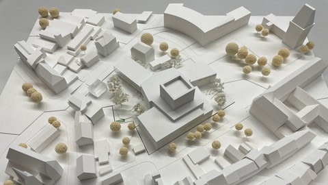 Das Architektenmodell für die Generalsanierung des Theaters Trier