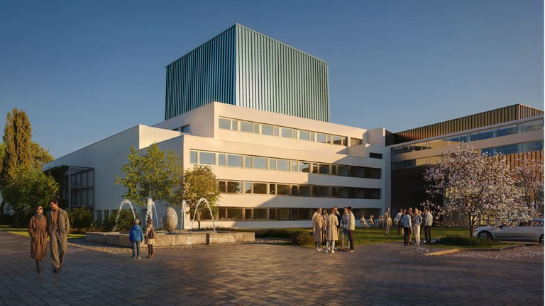 Aktueller Planungsentwurf für die Rückseite des Theater Trier. 