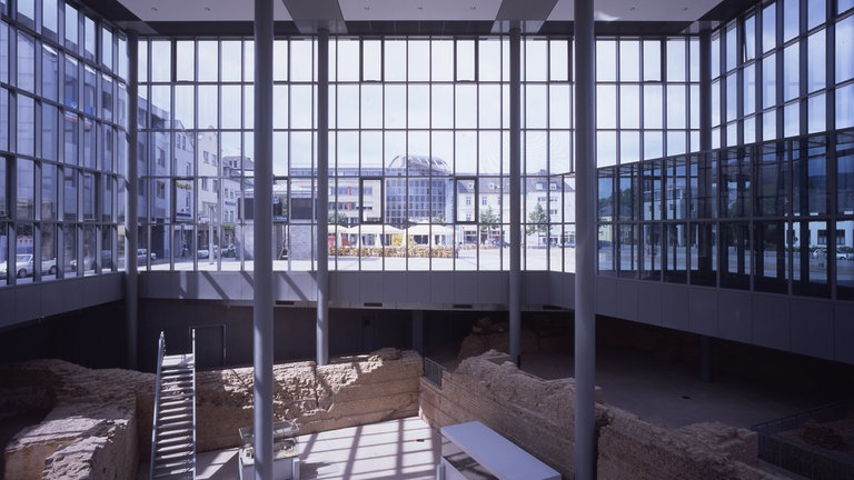 Oswald Mathias Ungers Entwurf für die Innenansicht der Viehmarktthermen in Trier