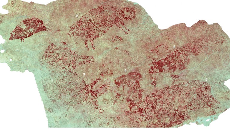 Älteste figurative Höhlenmalerei der Welt auf der indischen Insel Sulawesi entdeckt