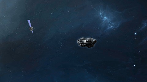 Raumfahrt im Oktober 2024: Die neue Mission HERA der Europäische Weltraumorganisation (ESA) fliegt zum Asteroiden Didymos und dessen Mond Dimorphos.