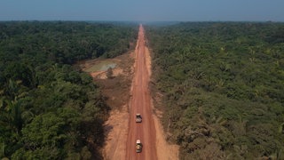 Die BR-319 ist im Jahr 2021 noch eine kaum ausgebaute Straße durch das Herz des Amazonasgebietes. Die rund 900 km lange Strecke soll nun durchgehend asphaltiert werden. Präsident Lula hat persönlich seine Unterstützung für das Projekt bekräftigt. 