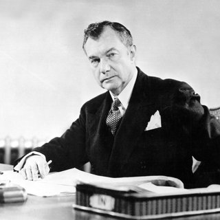 Der US-Chefankläger in den Nürnberger Kriegsverbrecherprozessen, Oberrichter Robert H. Jackson (Archivfoto vom 1946)