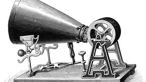 Der Pariser Drucker und Buchhändler Édouard-Léon Scott de Martinville erfand 1857 ein Gerät, das er Phonautograph nannte. Sein Ziel war es nicht, Sprache aufzunehmen, um sie wiederzugeben. Er wollte lediglich Klang visuell aufzeichnen. 
