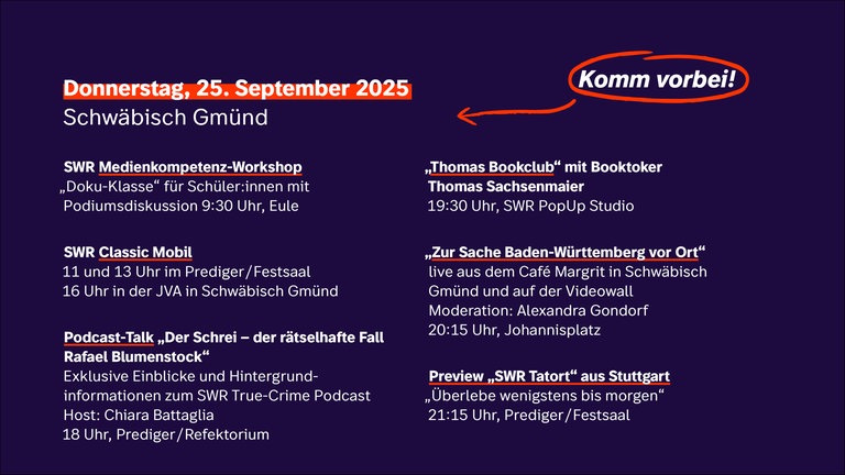 SWR Regiotour: Das gesamte Programm