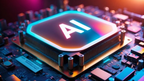 KI-generiertes Foto mit den Buchstaben AI für "Artificial Intelligence"